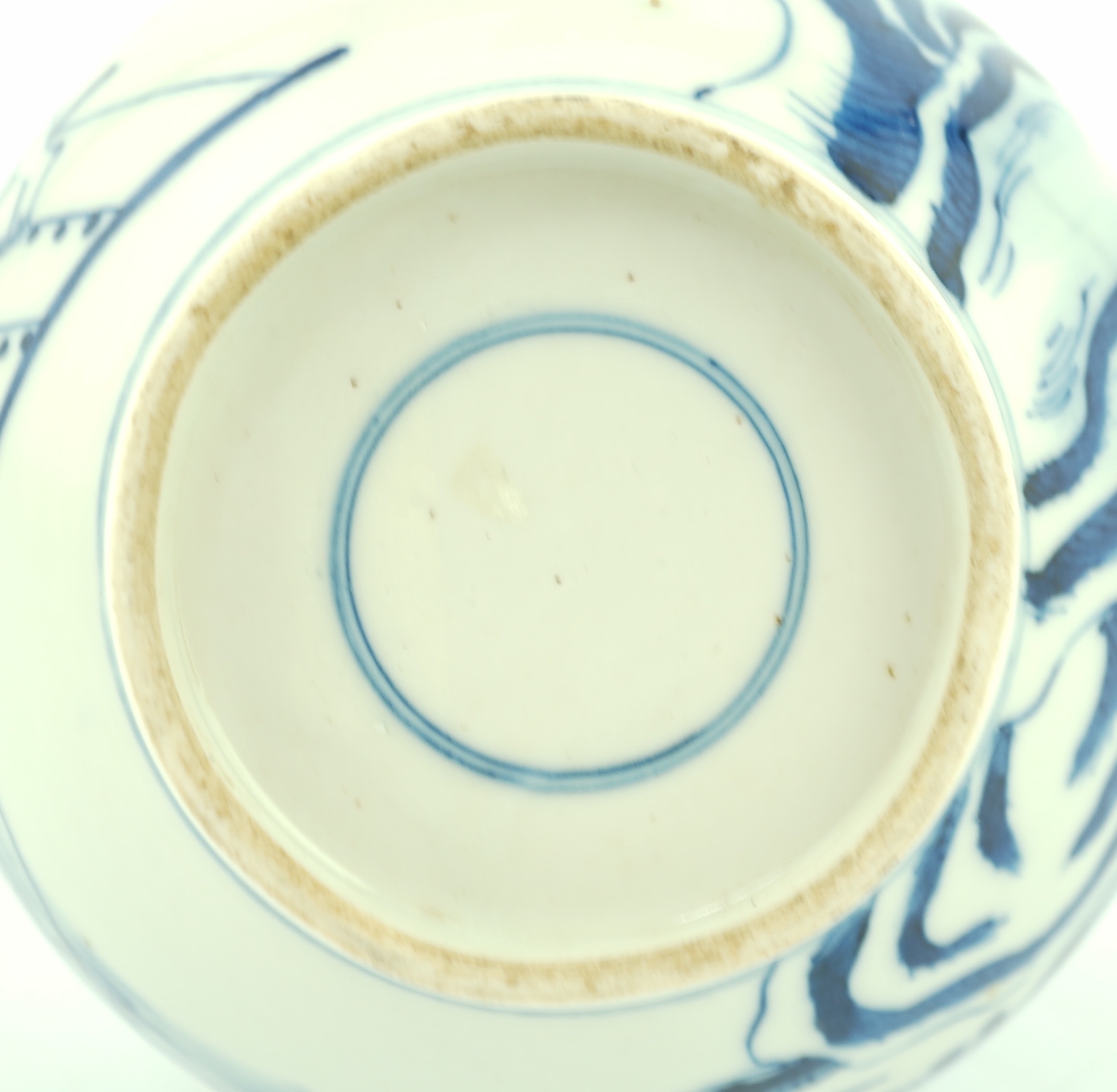 A Chinese blue and white 'ox and plough' bottle vase, late 19th century